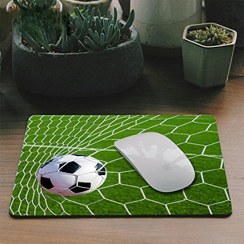 Ποδόσφαιρο Ποδόσφαιρο σε μοτίβο γκολ Gaming Mouse Pad Αντιολισθητικό Λαστιχένιο Mouse Pad Αδιάβροχο ποντίκι για φορητό υπολογιστή γραφείου 9,5X7,9 ιντσών