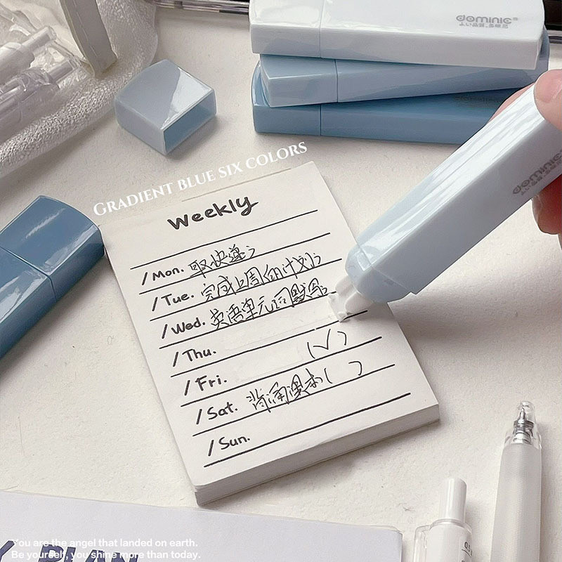 6 τεμ./σετ Ταινίες διόρθωσης χρώματος ντεγκραντέ Μαθητή Απλή φορητή ταινία διόρθωσης Kawaii Κορεατικά επιστολόχαρτα για σχολικό γραφείο