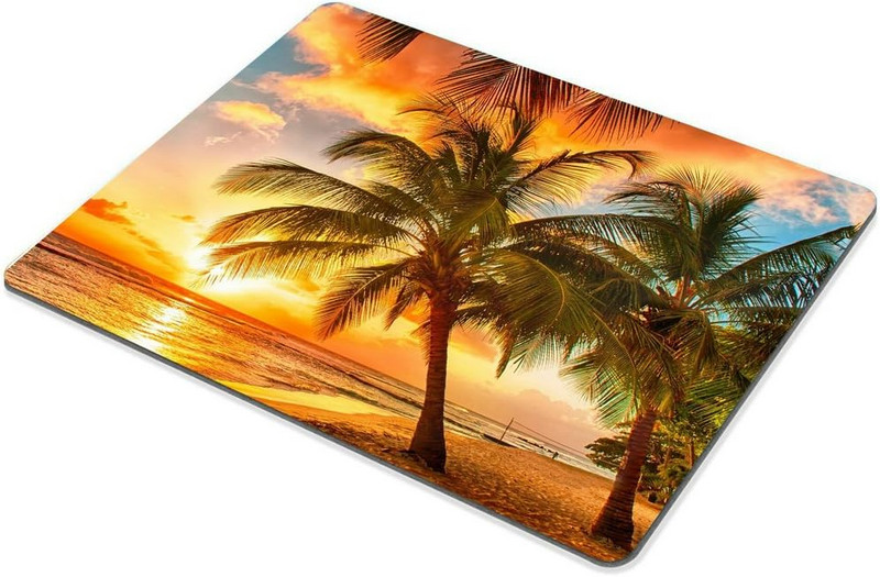 Gaming Mouse Pad Paradise Beach with Palm Trees Mouse Pad 9,5 X 7,9 ιντσών με αντιολισθητική βάση από καουτσούκ για φορητό υπολογιστή γραφείου