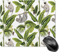 Palm Leaf Sloth Mouse Pad Αντιολισθητικό ποντίκι Υπολογιστή mousepad με λαστιχένια βάση για φορητό υπολογιστή γραφείου σπιτιού Gaming 20 * 25cm