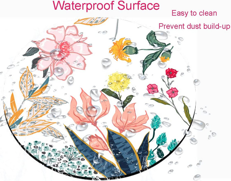 Floral Mouse Pad Flower Στρογγυλό ποντίκι για υπολογιστή με σχεδίαση αντιολισθητική βάση από καουτσούκ Mousepad Αδιάβροχο mousepad γραφείου για γυναίκες