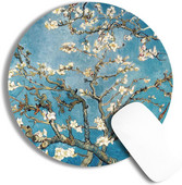 Геймърски подложки за мишка с известно изкуство Сладка подложка за мишка Подложка за мишка 7,87X7,87 инча Неплъзгащи се гумени подложки за безжична мишка