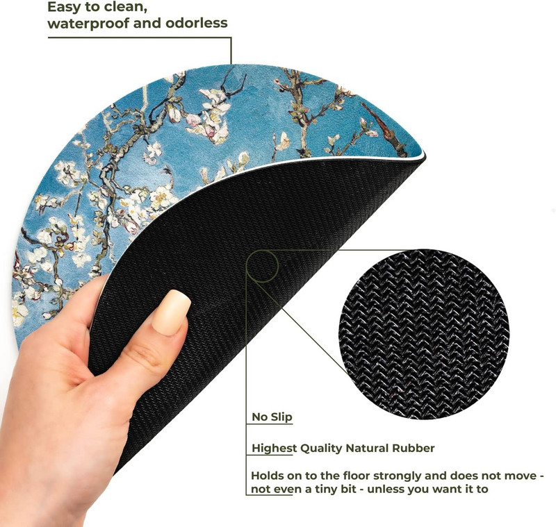 Геймърски подложки за мишка с известно изкуство Сладка подложка за мишка Подложка за мишка 7,87X7,87 инча Неплъзгащи се гумени подложки за безжична мишка