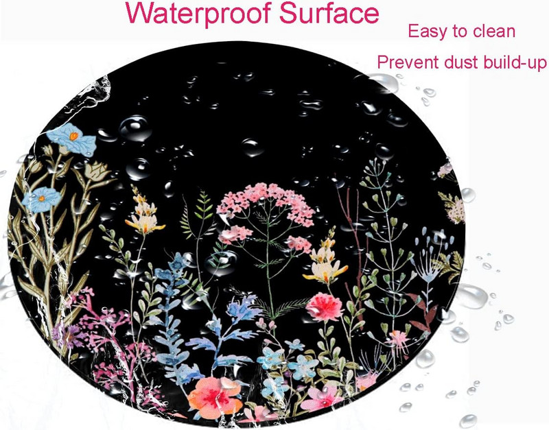 Флорална подложка за мишка Неплъзгаща се гумена основа и удобна подложка за мишка Симпатична подложка за мишка за водоустойчива подложка за мишка за дома на компютъра