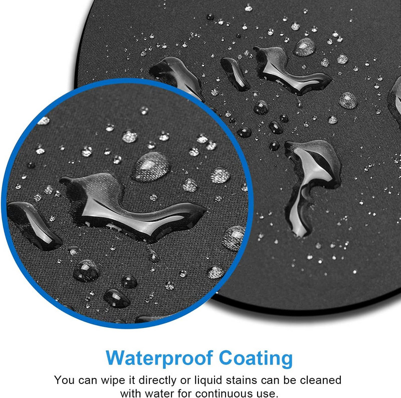 Στρογγυλό mousepad με μελάνι Σχέδιο ζωγραφικής Μπλε ροζ ακουαρέλα Μαρμάρινο Mousepad Προσωποποιημένη αντιολισθητική βάση από καουτσούκ Μικρό mousepad