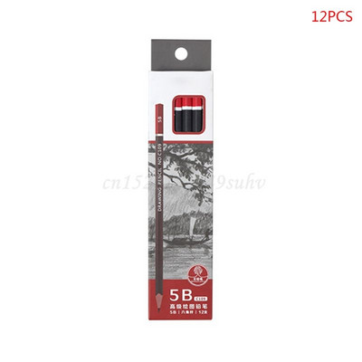 OOTDTY 12 τεμ./κουτί Σκίτσο με μολύβι γραφίτη Σχέδιο γραφής 2H HB 2B 3B 3H 4B 5B 6B 8B 10B Σχολικά είδη