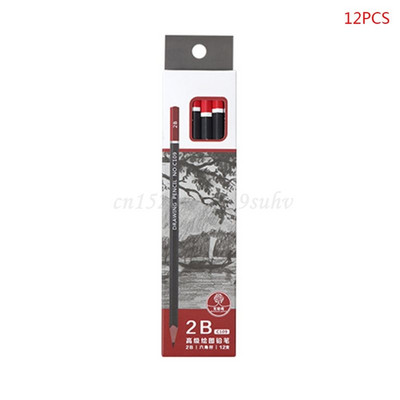 OOTDTY 12 τεμ./κουτί Σκίτσο με μολύβι γραφίτη Σχέδιο γραφής 2H HB 2B 3B 3H 4B 5B 6B 8B 10B Σχολικά είδη