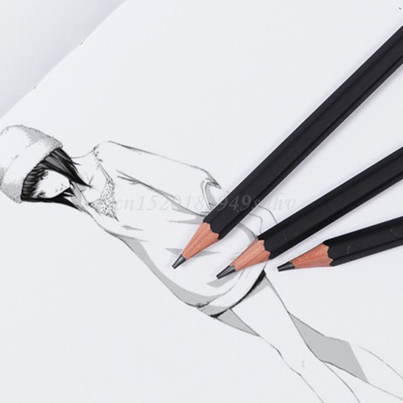 OOTDTY 12 τεμ./κουτί Σκίτσο με μολύβι γραφίτη Σχέδιο γραφής 2H HB 2B 3B 3H 4B 5B 6B 8B 10B Σχολικά είδη