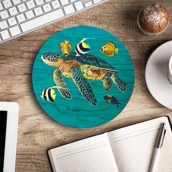 Sea Turtles Στρογγυλό Mouse Pad Gaming Mouse Mat Αδιάβροχο κυκλικό mouse pad Αντιολισθητική βάση από καουτσούκ Mousepad 7,9x0,12 ίντσες