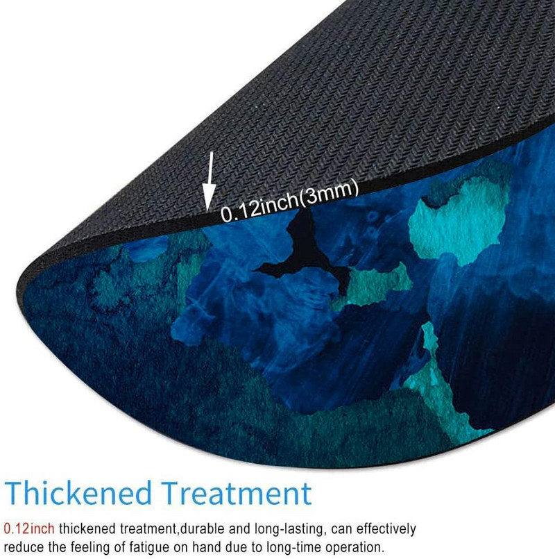 Okrugla podloga za miša Midnight space Gaming Mouse Mat Vodootporna neklizajuća gumena podloga za miševe za uredski dom 7,9x0,12 inča