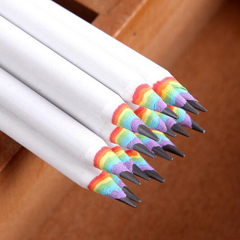Творчески нов стил Екологичен хартиен молив Rainbow 2B Black Lead Консумативи за рисуване Училищни канцеларски материали 1 бр.