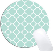 Синя ромбична арт подложка за мишка Кръгла неплъзгаща се гумена подложка за мишка Лаптоп Офис Компютър Декор Сладки аксесоари за бюро Дизайн Подложка за мишка