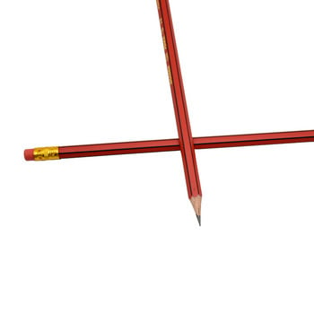 12 бр чисто нов червен дървен молив 2B молив гумичка училищни канцеларски материали