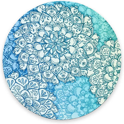 Μοτίβο Teal Mandala Στρογγυλό Mouse Pad Lotus Σχεδιασμός Gaming Mouse Mat Αδιάβροχο Mouse Pad Αντιολισθητική Λαστιχένια βάση για φορητό υπολογιστή γραφείου