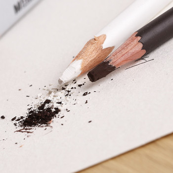 Кафяв бял молив за скици за рисуване Професионален инструмент за рисуване Нетоксична основа Пастел Art Highlight Sketch Charcoal Pen