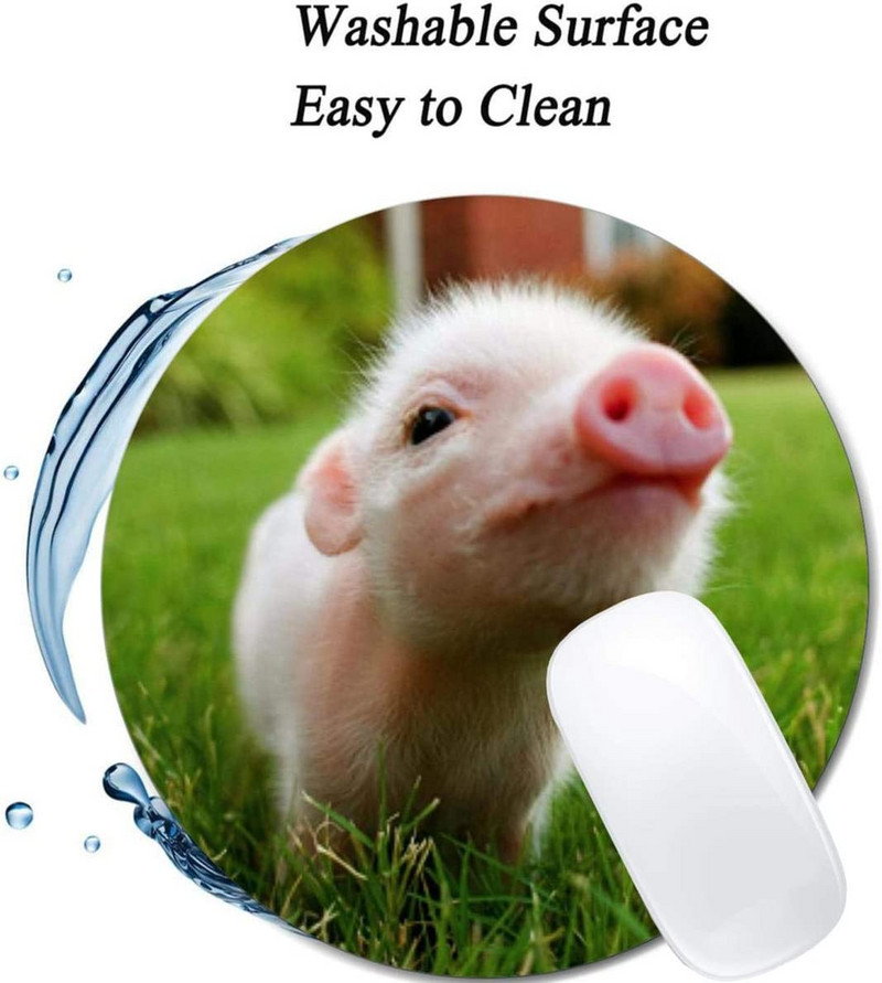 Mouse Pad rotund, antiderapant, cauciuc, pentru laptop, birou, computer, decorare, drăguț, design de birou, mouse pad