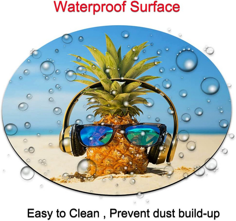 Beach Pineapple Mouse Pad Αδιάβροχο αντιολισθητικό καουτσούκ Αξεσουάρ γραφείου παιχνιδιών Γραφείο Διακόσμηση ποντικιών για υπολογιστές Laptop