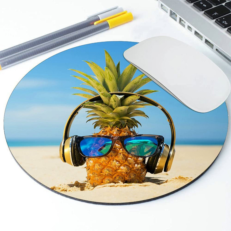 Beach Pineapple Mouse Pad Αδιάβροχο αντιολισθητικό καουτσούκ Αξεσουάρ γραφείου παιχνιδιών Γραφείο Διακόσμηση ποντικιών για υπολογιστές Laptop