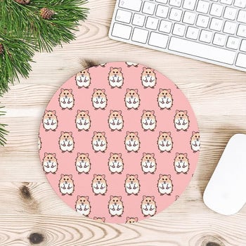 Cute Hamster Στρογγυλό Mouse Pad Χαριτωμένα Mousepads Αντιολισθητικά mousepad από καουτσούκ για gaming υπολογιστών για φορητούς υπολογιστές στο σπίτι