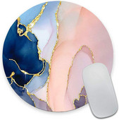 Apaļš peles paliktnis Marmora peles paliktnis Mīlīgs biroja peles paklājiņš Ūdensizturīgs peles paliktnis, neslīdošs gumijas pamatnes peles paliktņi biroja mājām