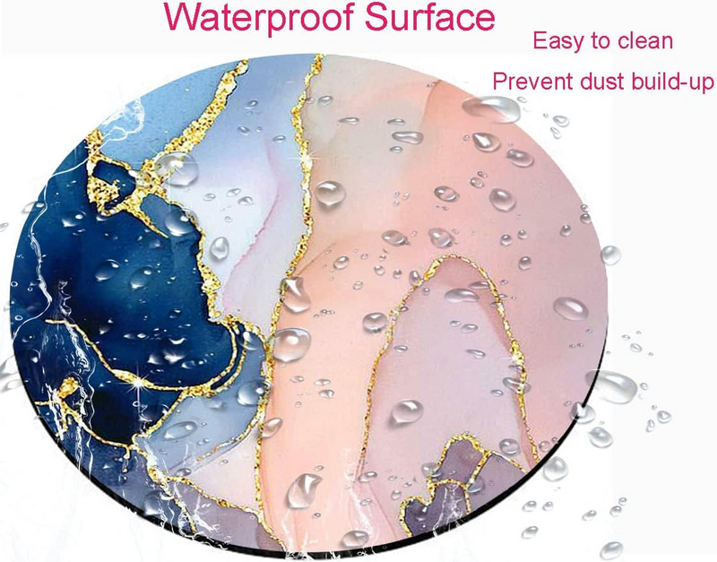 Apaļš peles paliktnis Marmora peles paliktnis Mīlīgs biroja peles paklājiņš Ūdensizturīgs peles paliktnis, neslīdošs gumijas pamatnes peles paliktņi biroja mājām