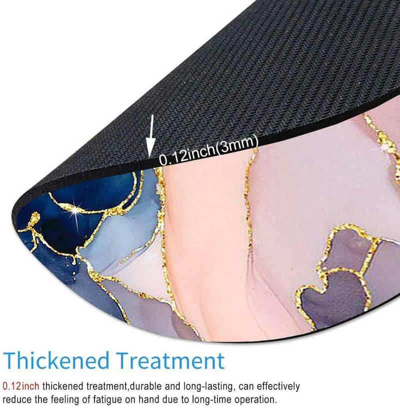 Apaļš peles paliktnis Marmora peles paliktnis Mīlīgs biroja peles paklājiņš Ūdensizturīgs peles paliktnis, neslīdošs gumijas pamatnes peles paliktņi biroja mājām