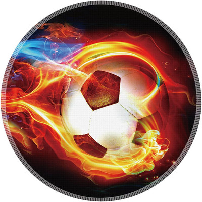 Mouse Pad cu imprimare artistică Soccer Flame cu tampă de mouse antiderapantă din cauciuc Gaming Mouse Pad rotunde pentru computere, laptop, 7,9 x 7,9 inci