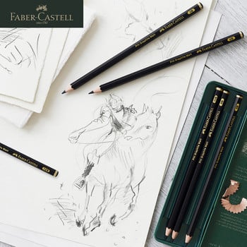 Faber-Castell Matte Sketch Pencil Art Graphite For Shading Sketch Μαύρος Μόλυβδος Σχέδιο Γράψιμο Σχέδιο Μολύβια Γραφίτη Προμήθειες