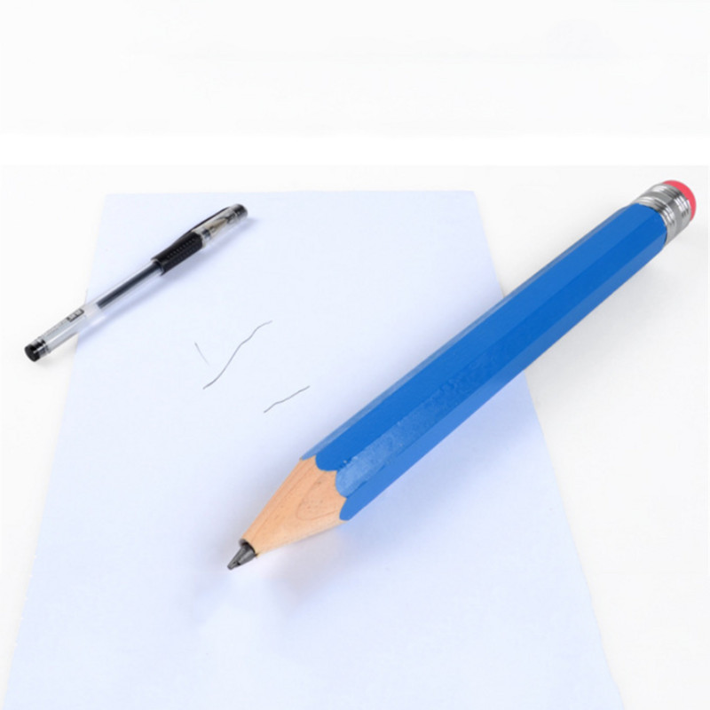 35 см дървен молив черен олово ръчна изработка голям молив писалка маркировка картина училищни офис консумативи студент Kawaii канцеларски материали подарък