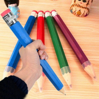 35CM дървен молив Голям дървен молив с гумичка за художник Художник Студент Забавен подарък Играчка Подпора за изпълнение Творчески канцеларски материали