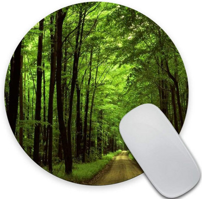Deep in The Thick Green Vegetation Tree Nature Round Mouse Pad Mat 7,87X7,87 ιντσών Αντιολισθητικό λαστιχένιο μαξιλαράκι ποντικιού για γραφείο υπολογιστή