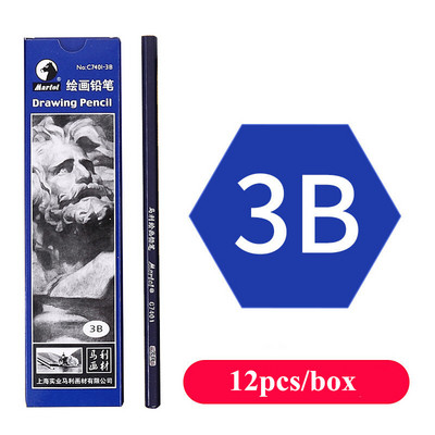 12 бр./кутия Професионална химикалка за скициране HB B 2B 3B 4B 5B 6B 7B 8B 12B 14B Моливи с дървено олово със специфична графитна сърцевина