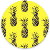 Кръгла подложка за мишка с цвят на жълт ананас Геймърска подложка за мишка Водоустойчива кръгла подложка за мишка Неплъзгаща се гумена основа Подложки за мишка 7,9x0,12 инча
