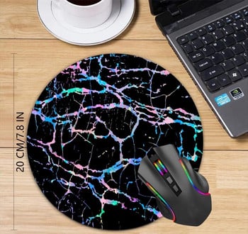 Rainbow Stripes Μαύρο Μάρμαρο Υπολογιστή Mouse pad Σχεδιασμός Mouse pad Mouse pad για υπολογιστές Office Home 7,9\