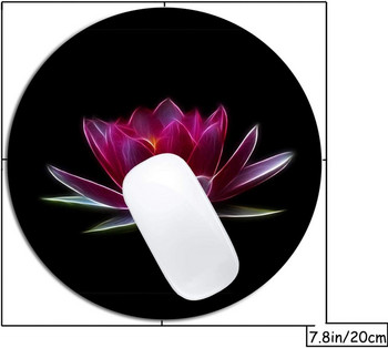 Flower Water Plant Mouse Pad Στρογγυλό αντιολισθητικό ελαστικό mousepad Διακοσμητικό φορητού υπολογιστή γραφείου Χαριτωμένα αξεσουάρ γραφείου Σχεδιασμός Mousepad