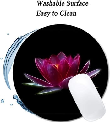 Flower Water Plant Mouse Pad Στρογγυλό αντιολισθητικό ελαστικό mousepad Διακοσμητικό φορητού υπολογιστή γραφείου Χαριτωμένα αξεσουάρ γραφείου Σχεδιασμός Mousepad