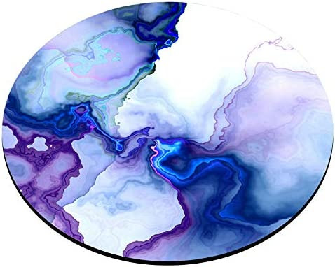 Crazy Abstract Разтопени цветни форми Неплъзгащи се гумени подложки за мишка Акварелна подложка Размер 7,9 x 7,9 x 0,12 инча Кръгла геймърска подложка за мишка