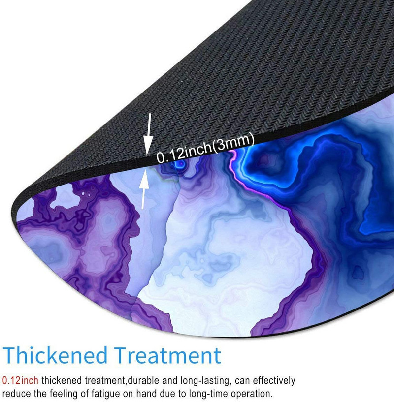 Crazy Abstract Разтопени цветни форми Неплъзгащи се гумени подложки за мишка Акварелна подложка Размер 7,9 x 7,9 x 0,12 инча Кръгла геймърска подложка за мишка