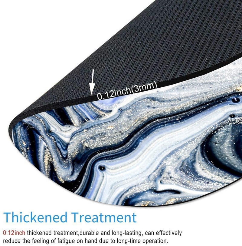 Вихрови мраморна кръгла подложка за мишка Геймърска подложка за мишка Водоустойчива кръгла подложка за мишка Неплъзгаща се гумена основа Подложки за мишка 7,9x0,12 инча