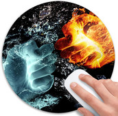 Αστεία Mouse Pads Fire Hands and Water Hands Fight Mouse pad Gaming Mouse Pad Φορητά αντιολισθητικά ποντίκια με βάση από καουτσούκ για φορητό υπολογιστή