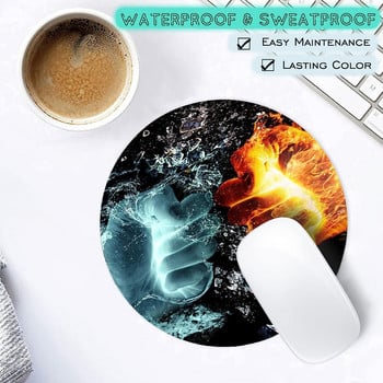 Αστεία Mouse Pads Fire Hands and Water Hands Fight Mouse pad Gaming Mouse Pad Φορητά αντιολισθητικά ποντίκια με βάση από καουτσούκ για φορητό υπολογιστή