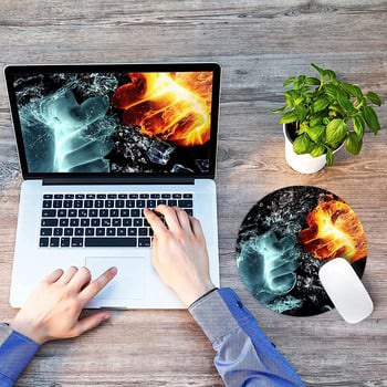 Αστεία Mouse Pads Fire Hands and Water Hands Fight Mouse pad Gaming Mouse Pad Φορητά αντιολισθητικά ποντίκια με βάση από καουτσούκ για φορητό υπολογιστή