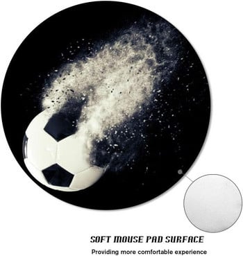 Cool Soccer Art Print Mouse Pad με αντιολισθητικό ελαστικό Gaming Mouse Pad Στρογγυλά Mouse Pads για Υπολογιστές Φορητός υπολογιστής 7,9x7,9 ιντσών