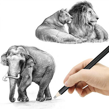 Комплект от 14 БР. Професионални моливи за рисуване, скициране, моливи, графитни моливи, стандартни моливи, художници, консумативи за начинаещи