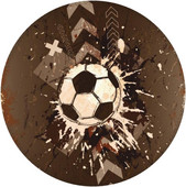 Vintage Football Sport Sports Στρογγυλό Mousepad Mousepad Χαλάκι ποντικιού για γραφείο υπολογιστή παιχνιδιών φορητό υπολογιστή γραφείου Αντιολισθητικό καουτσούκ