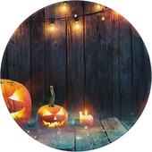 Halloween Pumpkin τυπωμένο στρογγυλό mouse pad Αντιολισθητικά ελαστικά mousepads Μικρό ποντίκι για δώρα γραφείου 7,9 x 7,9 ιντσών