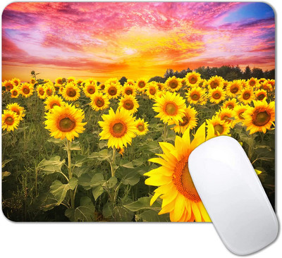 Floarea soarelui Floarea-soarelui Mouse Pad modern impermeabil, antiderapant, baza din cauciuc, mousepad pentru birou, laptop, mouse pad dreptunghiular