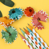 Цветни дървени моливи с дупки 12 бр. Кутия HB/2B Триъгълен лост В кутия Правилен захват Детска живопис Скициране Детски ученически пособия