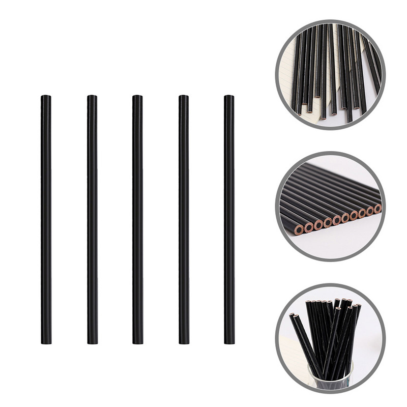 5 τμχ μαύρα μολύβια Πολλαπλών χρήσεων Mark Crayon Draw Κεραμικό Ξύλο ζωγραφικής Γυαλί μαρκαδόρου