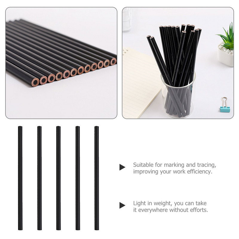 5 τμχ μαύρα μολύβια Πολλαπλών χρήσεων Mark Crayon Draw Κεραμικό Ξύλο ζωγραφικής Γυαλί μαρκαδόρου